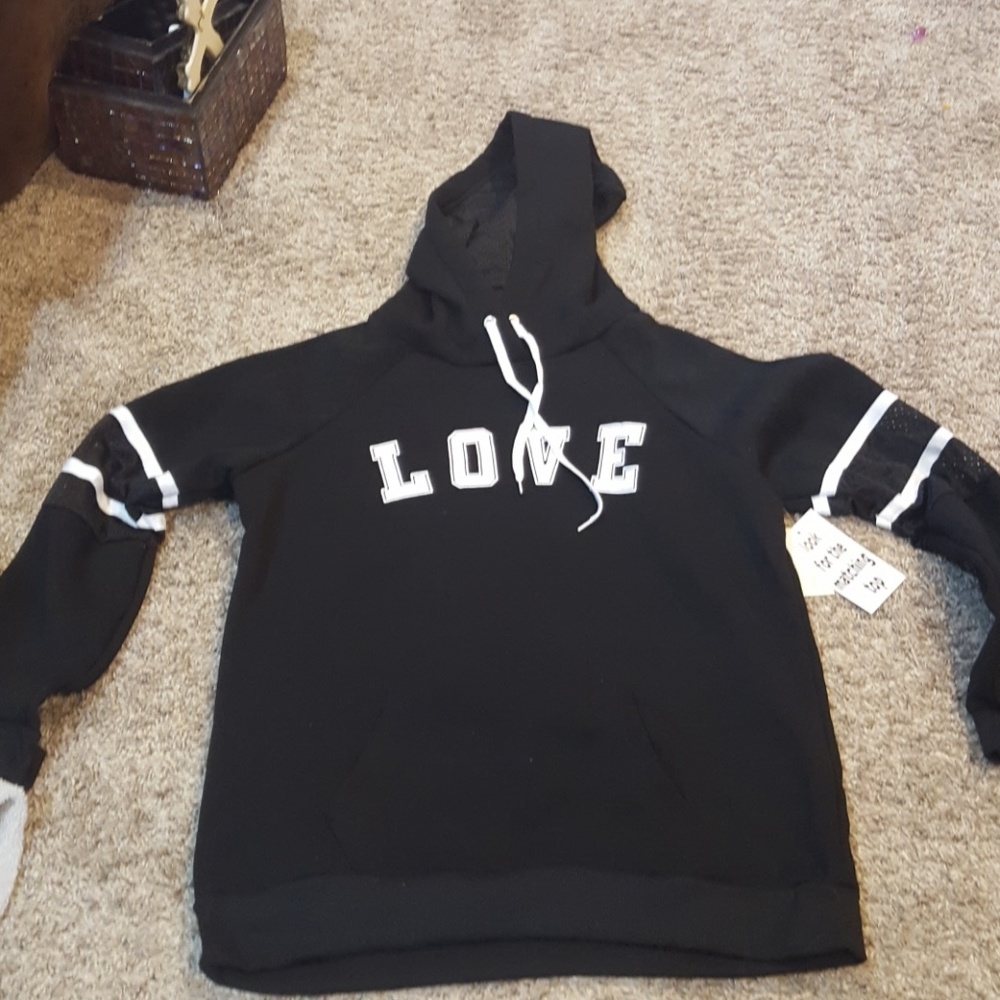 Size large LOVE  black sweatshirt!